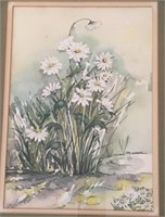 Lil F. Robertson, watercolour "Daisies" 11" x 7.75