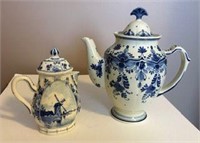 Delft, Holland coffee pot and hot water pot