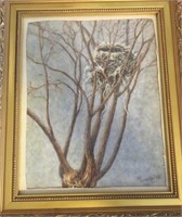 Mary Cormier, watercolour "Bird's Nest" 9" x 7"