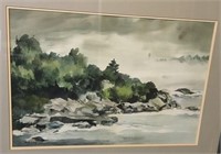 Ruth Langhorne, watercolour "Maine Mist"