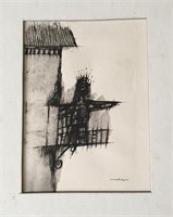 Joseph Kashetsky, ink & wash, 6" x 4.25"