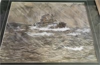 Cornwell. watercolour "Stormy Seas"