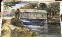 Richard Purdy, watercolour “Covered Bridge"