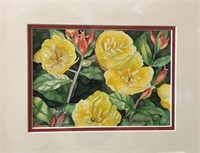 Helen Hill, watercolour “Flowers”, 4.75” x 6.75”.