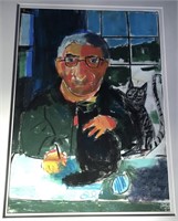 Gerard Collins, pastel "Self Portrait ......"