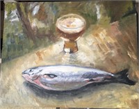 Richard Purdy, oil “Still Life with Fish