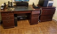 Desk And 2 Drawer Filing Cabinet