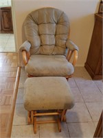 Glider Rocker & Ottoman Set (Needs Cleaning)