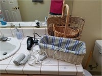 Mixed Lot Of Baskets And Hair Dryers