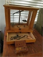 Antique Scale In Display Case