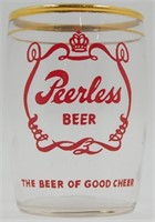 Gold Rimmed Peerless Beer Glass - Circa 1950's