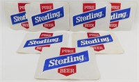 7 NOS Pure Sterling Beer Patches - Approximately