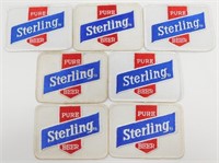 7 NOS Pure Sterling Beer Patches - Approximately