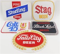 5 Large New Old Stock Beer Patches