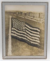 * Framed Living Flag Picture - Soldiers Lined Up