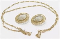Vintage Whiting Davis Jewelry - Chain and Clip