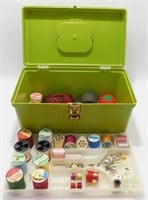 * Vintage Sewing Box with Contents