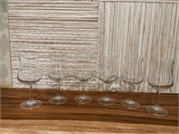 Lot of 6 Cocktail Wine Glasses