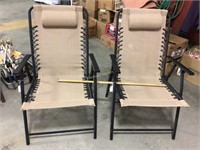 Two Patio Chairs with Headrests