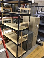 Wood/Metal Shelving Unit
