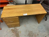 wood desk 2 drawers on left side desk - 48x18x25