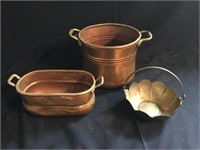 Brass/copper baskets/buckets
