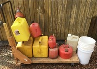 Fuel cans and cart
