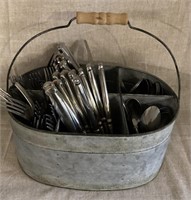 Silverware with basket