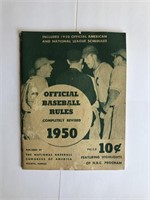 1950 Official Baseball Rules Book