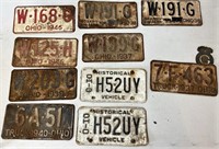 Vintage Ohio license plates