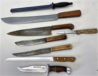Knife lot includes many nice old Hickory nice