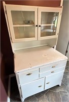 62” x 30”  white kitchen cabinet