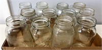 One dozen quart canning jars