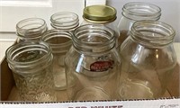 Miscellaneous canning jars