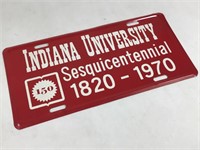 Indiana University Sesquicentennial License Plate