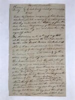 1813 Clark County Court Indiana Territory Letter