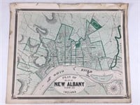1876 Map of New Albany & Crawford County IN
