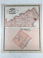 1876 Map of Ohio County & City of Rising Sun