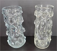 Textured Blown Glass Vases
