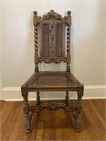 Antique Side Chair 44"H x 19.5"W x 16.5"D