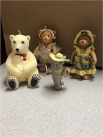 Four Collectible Bears