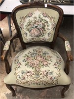 Victorian Needlepoint Chair ( one screw replaced)