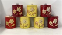 7 Krispy Kan Lithographed Canisters