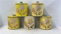 5 Krispy Kan Lithographed Canisters