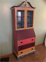 Multicolor secretary with hutch