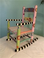 Hand-painted children’s rocking chair