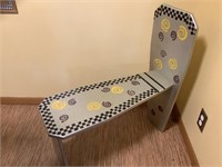 Hand-painted wood bench