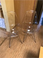 2 - Lucite chairs
