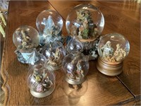Snow globes and holiday ornaments