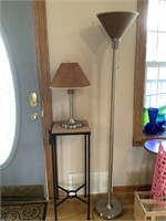 Matching floor and table lamps